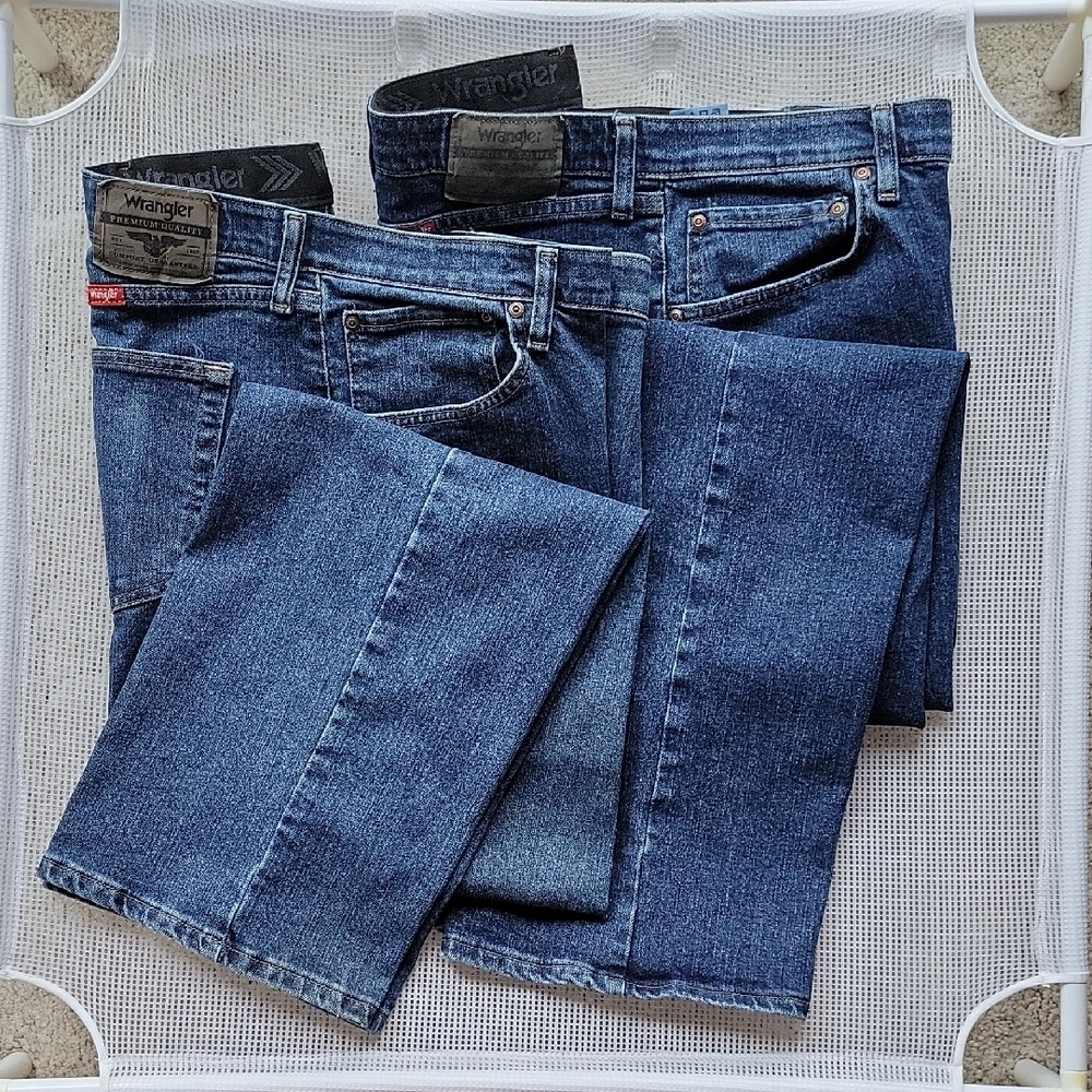 2 pr. Wrangler 5-pocket jeans